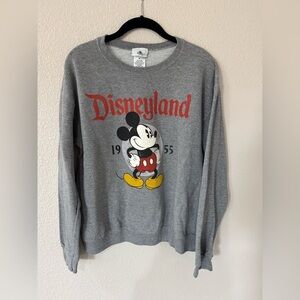 Disney Parks Disneyland Mickey Mouse Gray Pullover Sweatshirt Size Medium